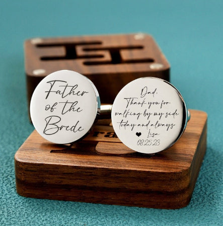 Custom-engraved Stainless Steel Cufflinks For Men – view 7
