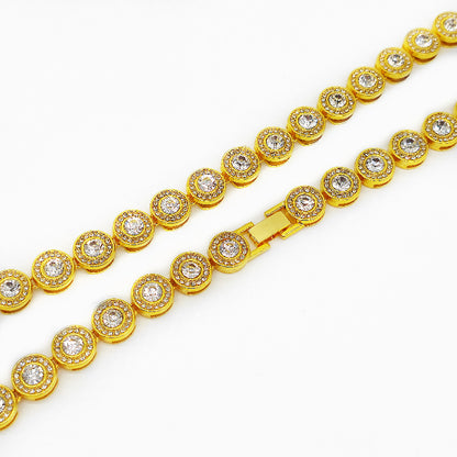 Double Gold Chain Full Diamond Hip Hop Rap Hip Hop Necklace – view 3