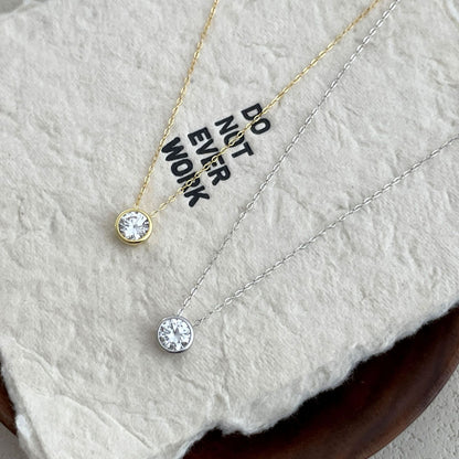 Classic Bubble Minimalist Necklace – S925, 18K Gold Plated