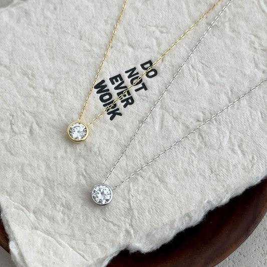 Classic Bubble Minimalist Necklace – S925, 18K Gold Plated