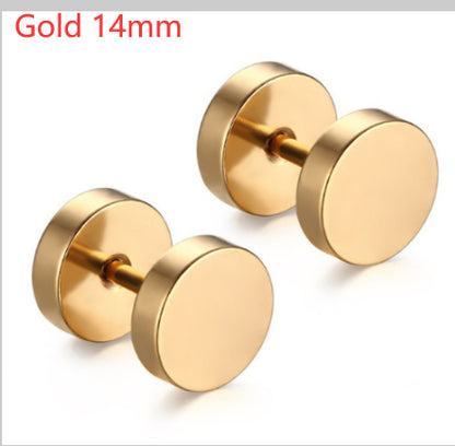 8mm Barbell Ear Studs – Stainless Steel, Punk Gothic – view 13
