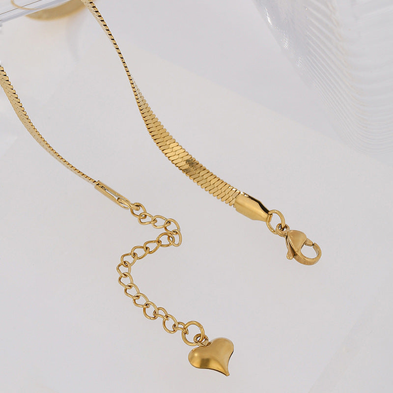 Stainless Steel Geometric Snake Chain Necklace – view 6