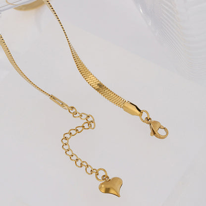 Stainless Steel Geometric Snake Chain Necklace – view 6