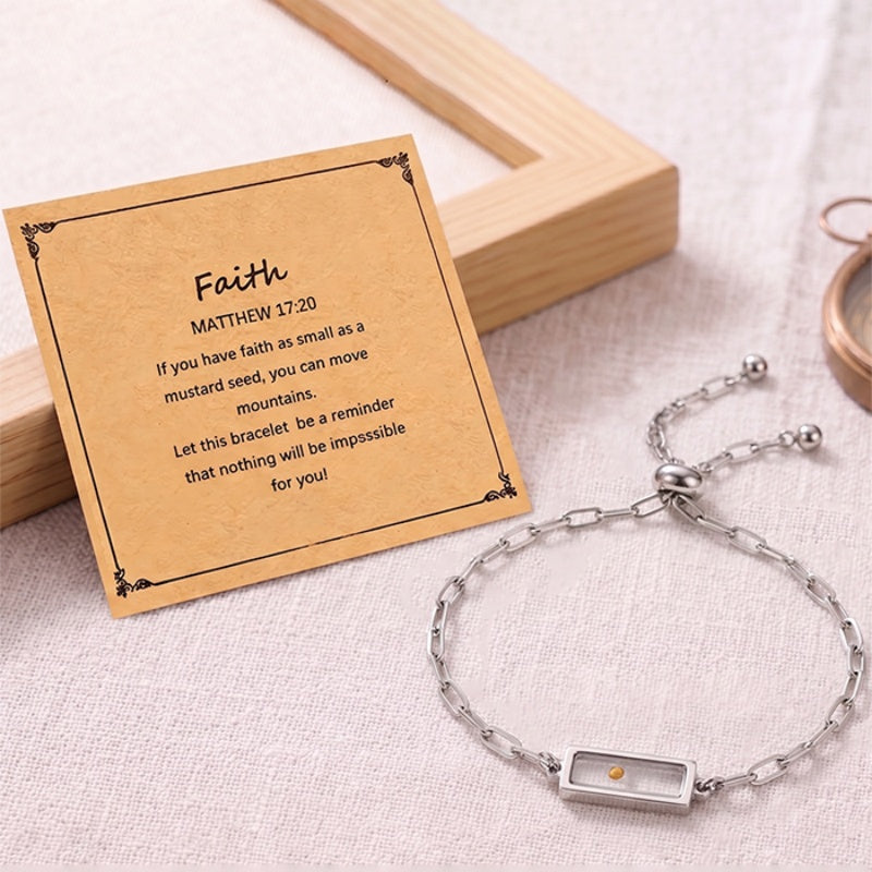 Mustard Seed Faith Bracelet – 18K Gold Plated – view 3
