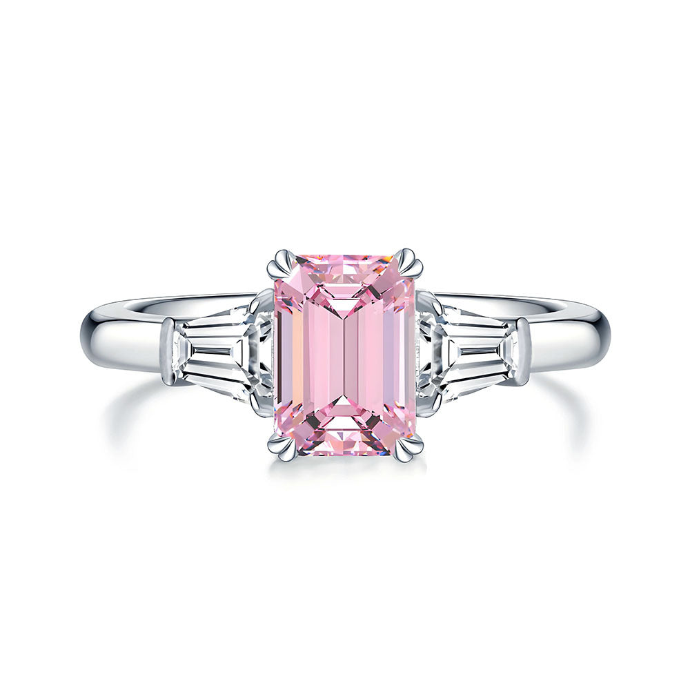 Aquamarine Sugar Cube Ring – S925 Sterling Silver – view 7