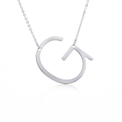 Fabulous Rose Gold Plated Stainless Steel Initial Letter Pendant Necklace – view 86
