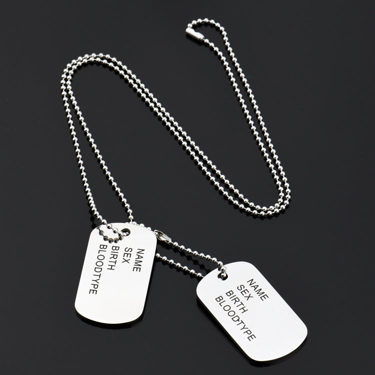 Hip Hop Name Dog Tag Necklace – view 2