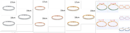 Cubic Zirconia Tennis Bracelet – Iced Out Crystal, Gold – view 19