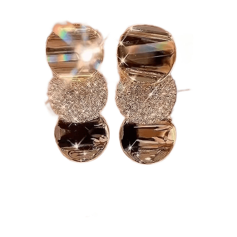 Round Metal Slice Earrings – Elegant Premium Finish