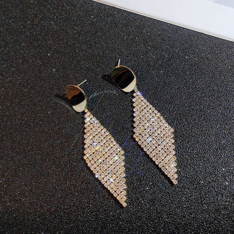 Rhinestone Pave Rhombus Statement Earrings – view 10