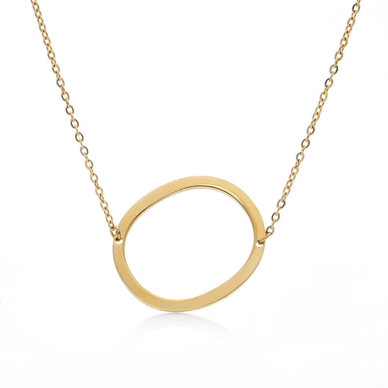 Fabulous Rose Gold Plated Stainless Steel Initial Letter Pendant Necklace – view 14