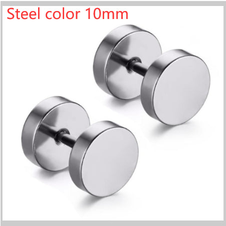 8mm Barbell Ear Studs – Stainless Steel, Punk Gothic – view 19