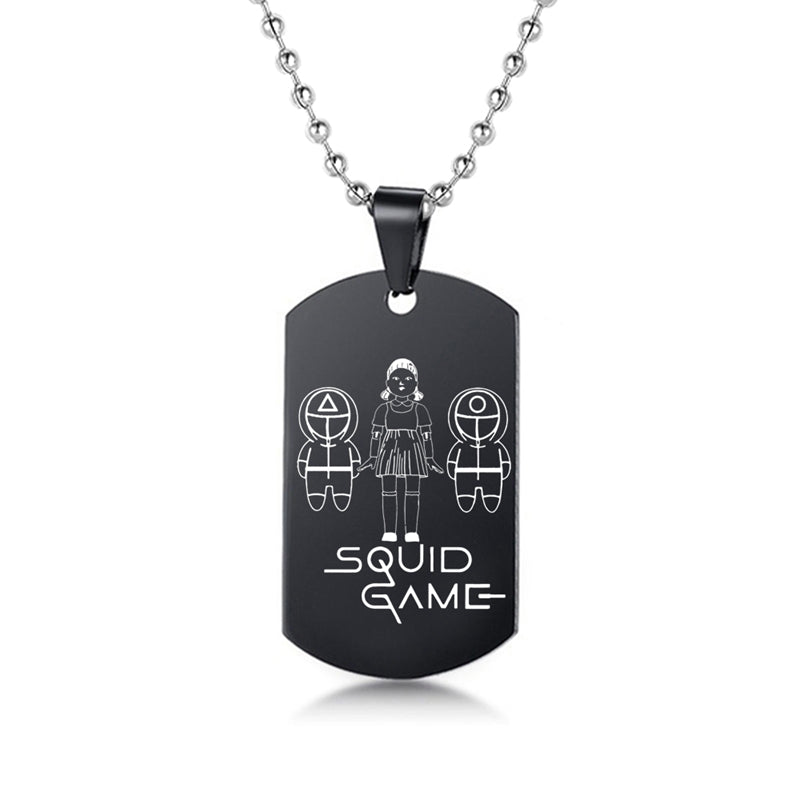 Squid Game Symbol Dog Tag Necklace – view 4