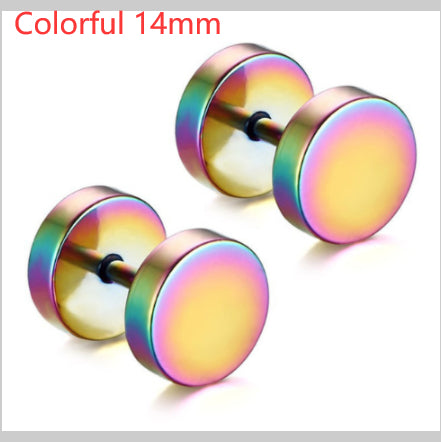 8mm Barbell Ear Studs – Stainless Steel, Punk Gothic – view 12