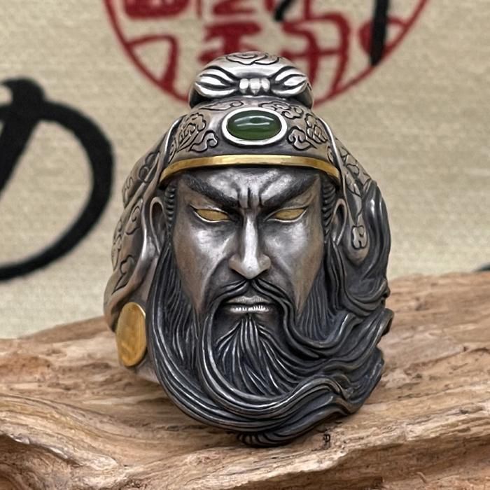 New Stylish And Majestic Guan Yu Ring For Men – view 6