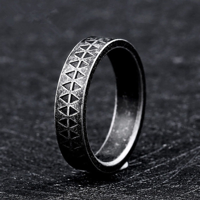 Punk Gothic Titanium Stainless Steel Men's Ring – view 2