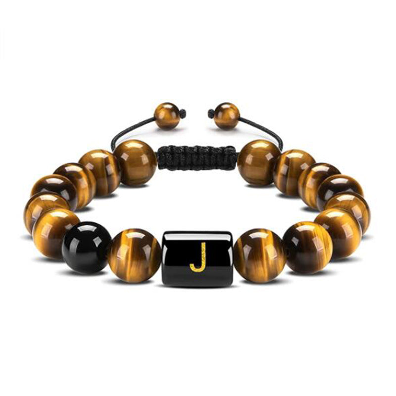 Natural Tiger Eye Stone Agate Bead Bracelet – view 20