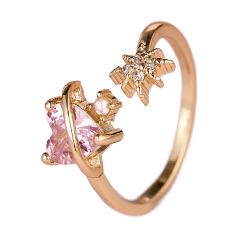 Sweet Heart Pearl Ring – Elegant Band