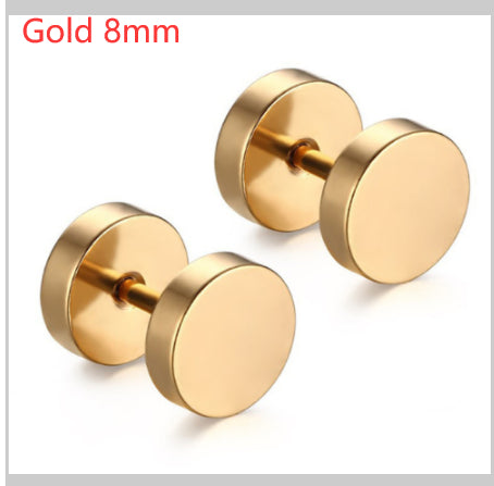 8mm Barbell Ear Studs – Stainless Steel, Punk Gothic – view 23