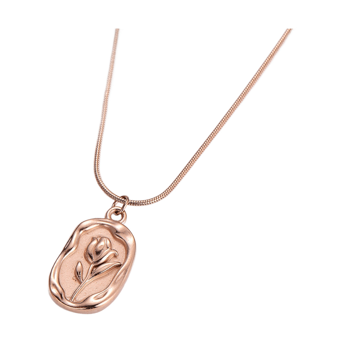Tulip Pendant Snake Chain Necklace