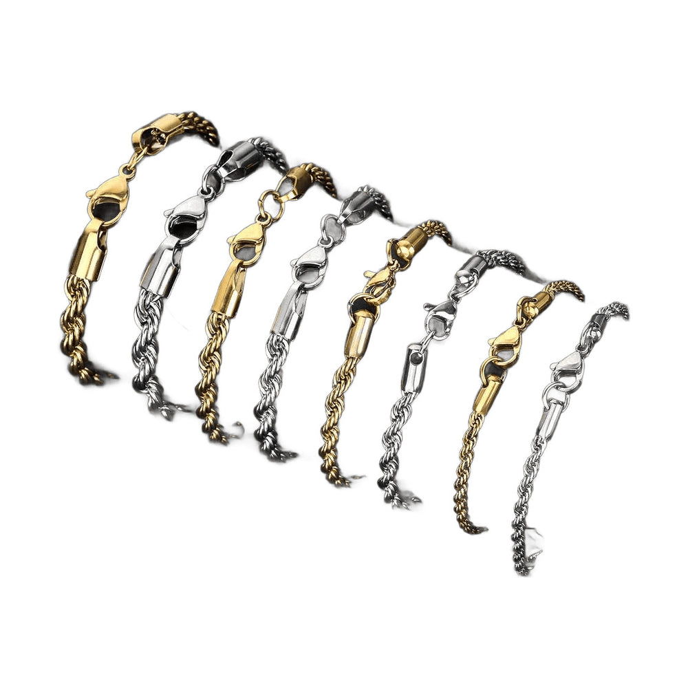 Twisted Chain Bracelet – Gold or Steel
