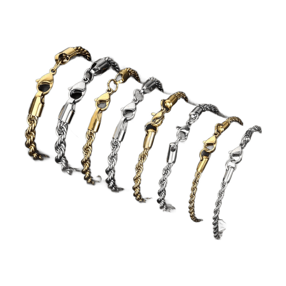 Twisted Chain Bracelet – Gold or Steel