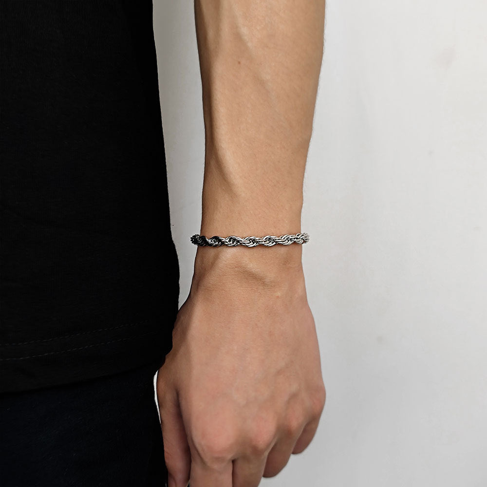 Fashion 18K Gold Button Chain Stainless Steel Twist Bracelet For Men – view 12