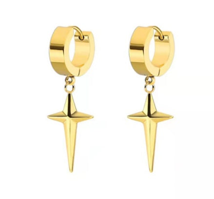 Stainless Steel Tassel Single Point Stud Men Pierced Earrings – view 6