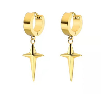 Stainless Steel Tassel Single Point Stud Men Pierced Earrings – view 6