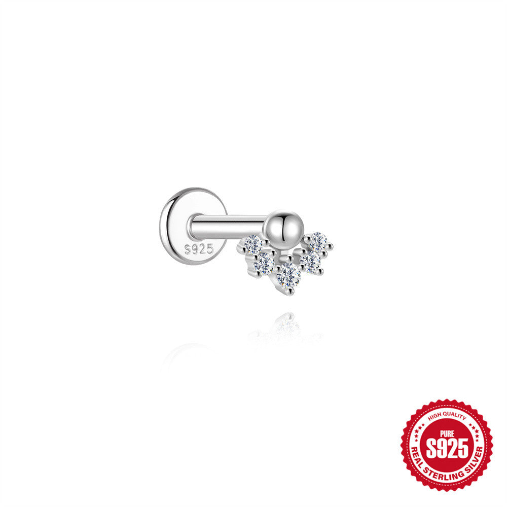 S925 Sterling Silver Moissanite Stud Earrings For Women – view 7