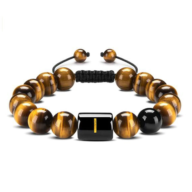 Natural Tiger Eye Stone Agate Bead Bracelet – view 19