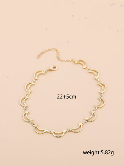 Bohemian-style Cross And Double-heart Multi-layer Anklet – view 10