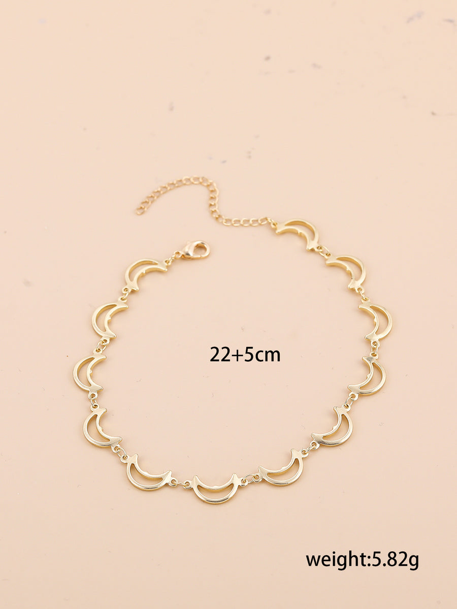 Bohemian-style Cross And Double-heart Multi-layer Anklet – view 10