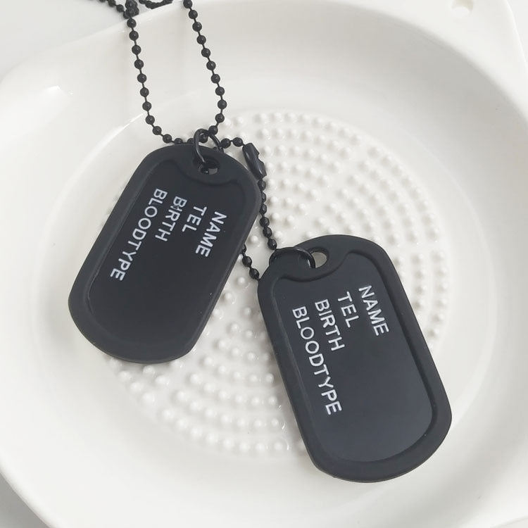 Necklace Stainless Steel Dog Tag Titanium Steel – view 4