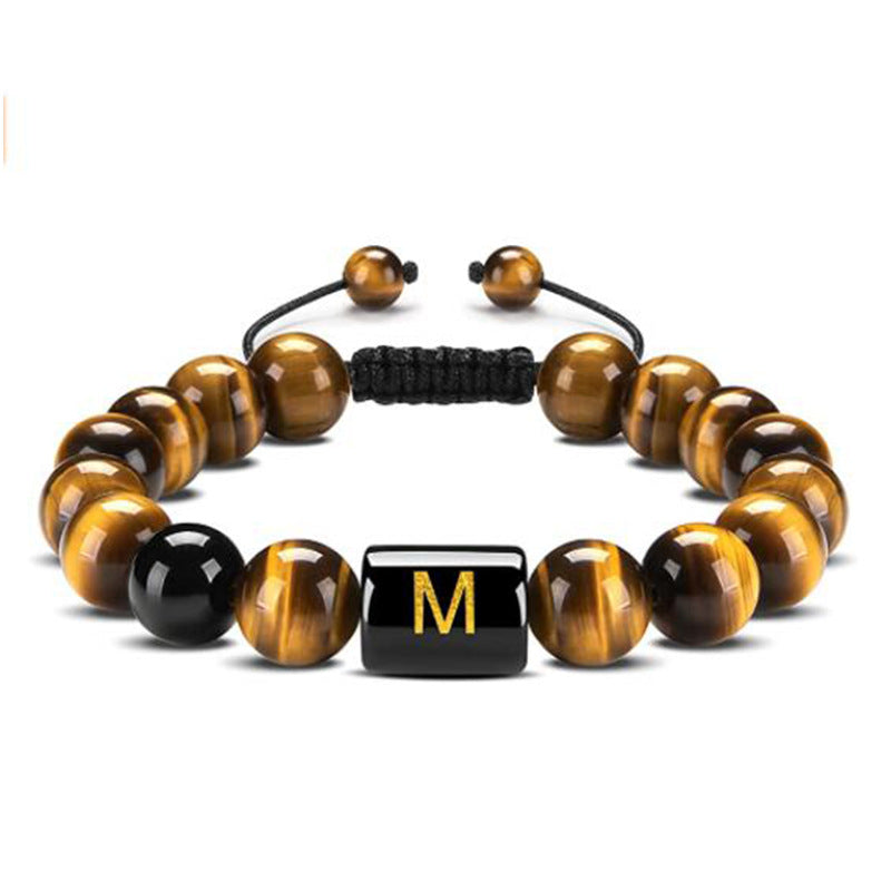 Natural Tiger Eye Stone Agate Bead Bracelet – view 23