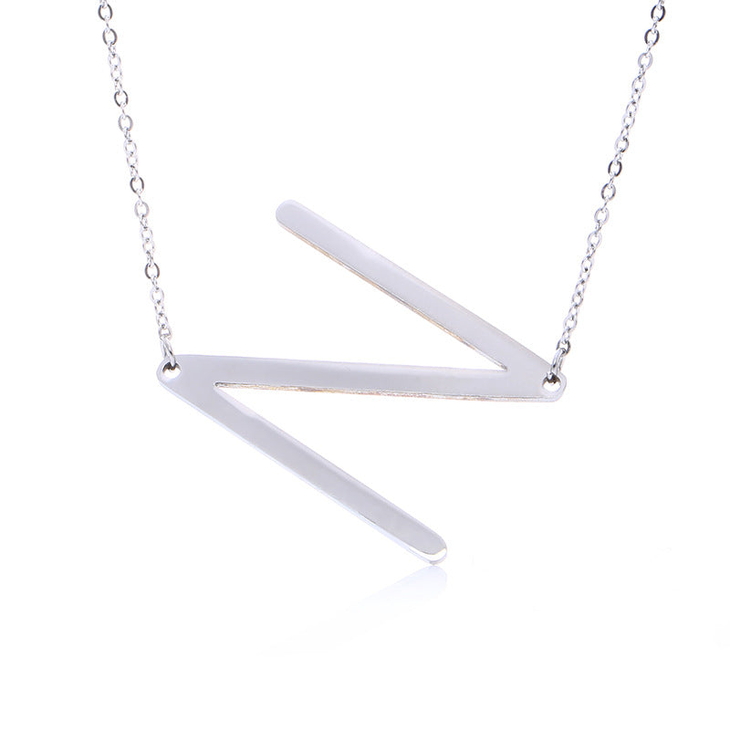 Fabulous Rose Gold Plated Stainless Steel Initial Letter Pendant Necklace – view 66