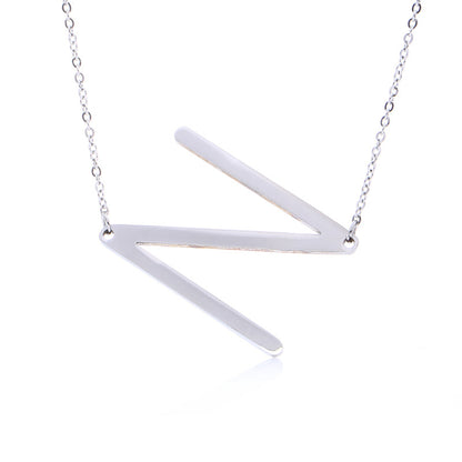 Fabulous Rose Gold Plated Stainless Steel Initial Letter Pendant Necklace – view 66