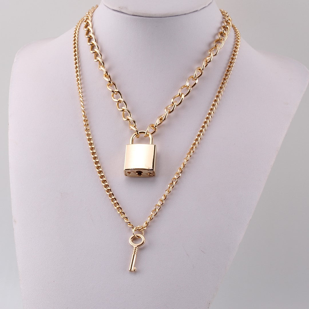 Large Thick Stainless Steel Blade Necklace Set Chain – view 3