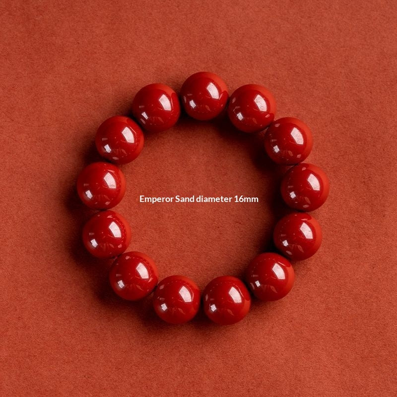Imperial Sand Cinnabar Bracelet For Ones Zodiac Year In Red – view 9