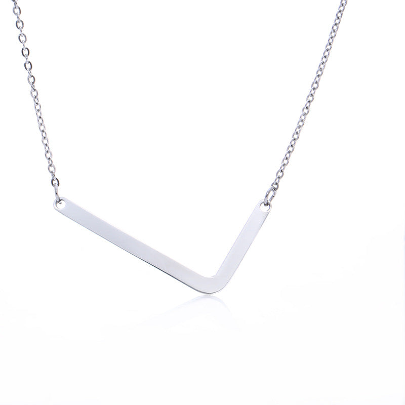 Fabulous Rose Gold Plated Stainless Steel Initial Letter Pendant Necklace – view 20