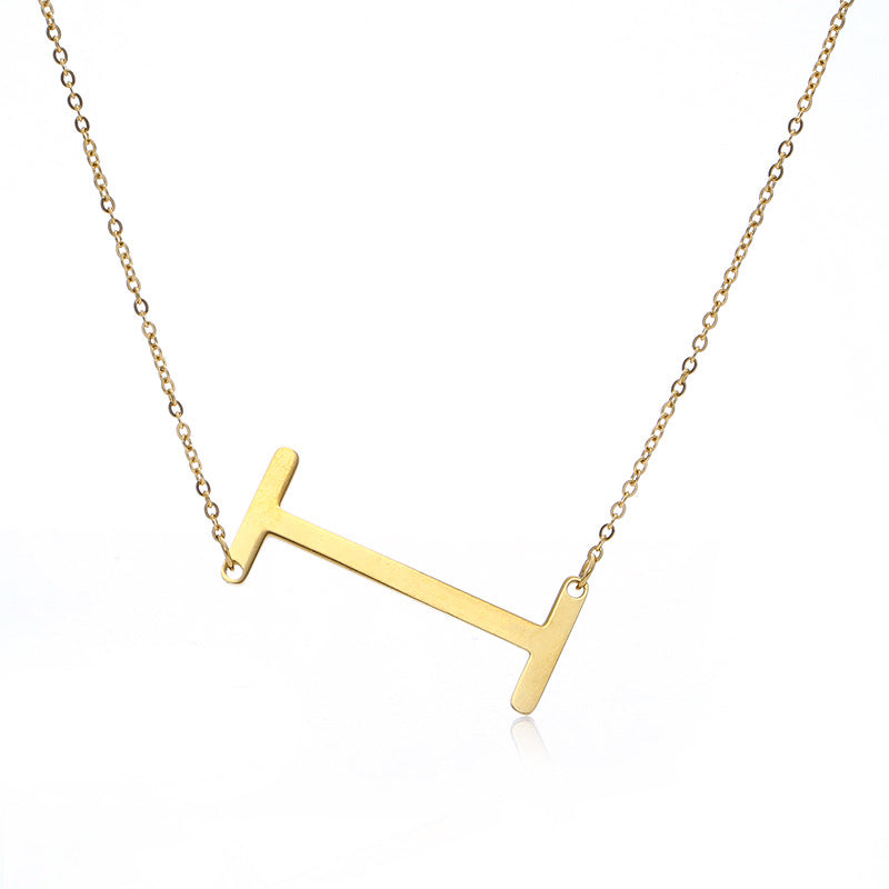 Fabulous Rose Gold Plated Stainless Steel Initial Letter Pendant Necklace – view 81