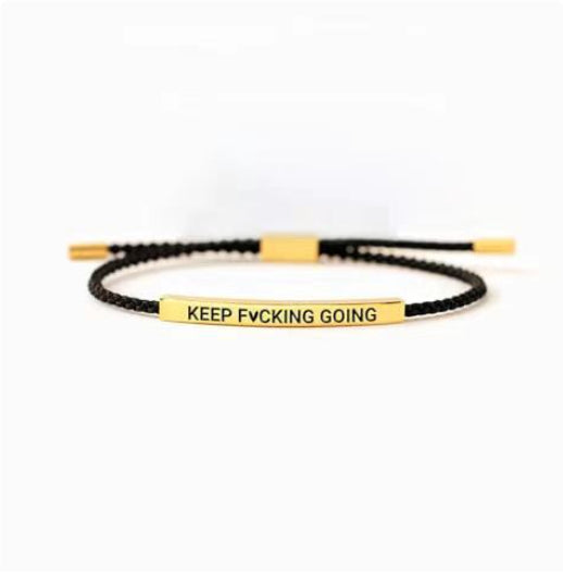Stainless Steel Woven Engraved Bracelet – view 23