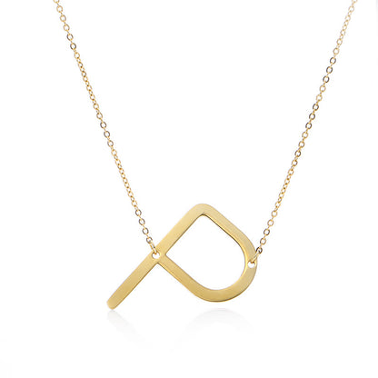 Fabulous Rose Gold Plated Stainless Steel Initial Letter Pendant Necklace – view 33