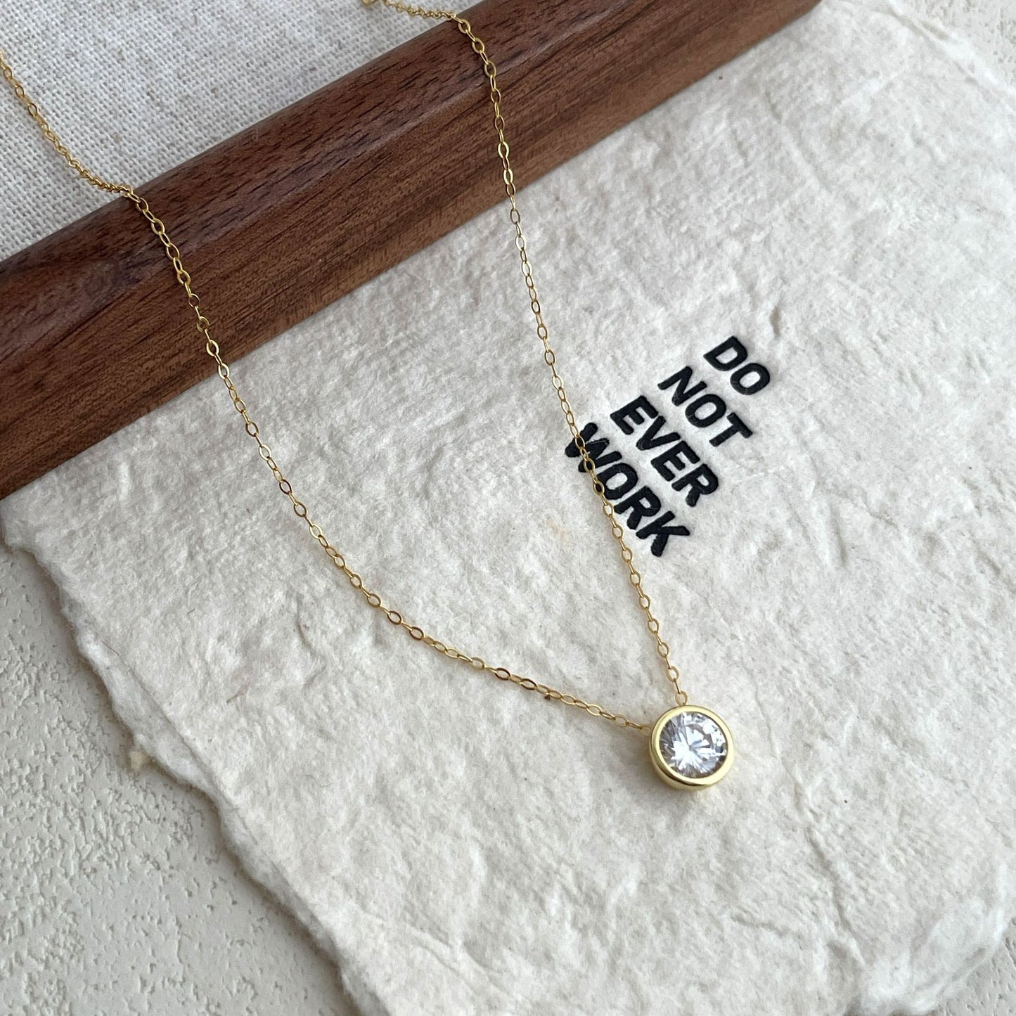 Classic Bubble Minimalist Necklace – S925, 18K Gold Plated – view 2