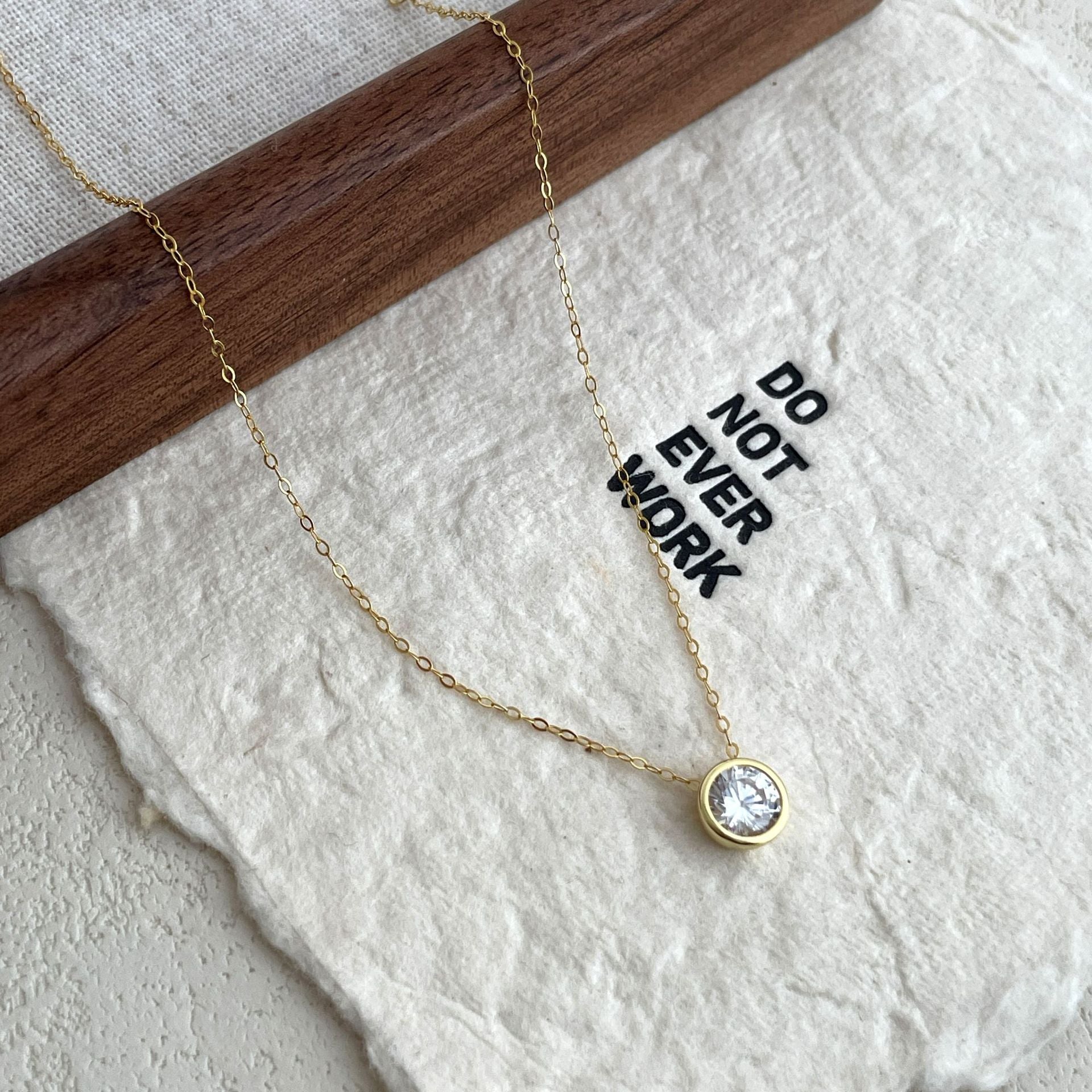 Classic Bubble Minimalist Necklace – S925, 18K Gold Plated – view 2