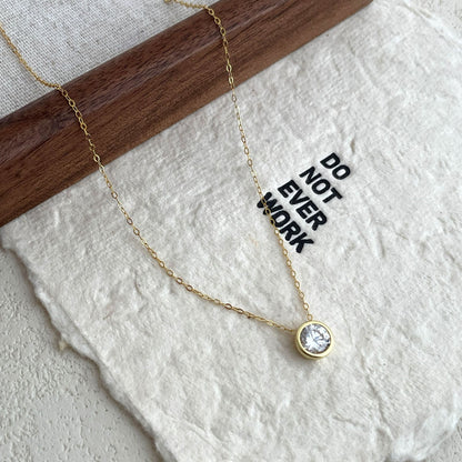 Classic Bubble Minimalist Necklace – S925, 18K Gold Plated – view 2
