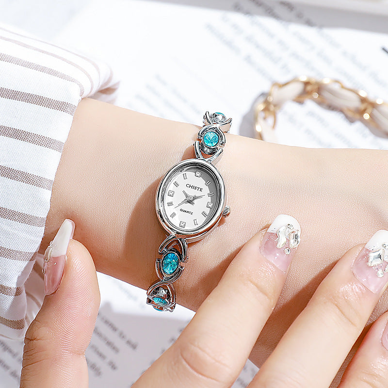 Womens Colored Diamond Niche High Appearance Value Bracelet Watch – view 4