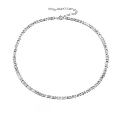 Stainless Steel Necklace 14K Gold Plated Cuban Chain Clavicle Chain – view 8