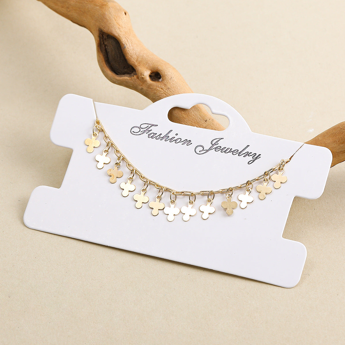 Bohemian-style Cross And Double-heart Multi-layer Anklet – view 9