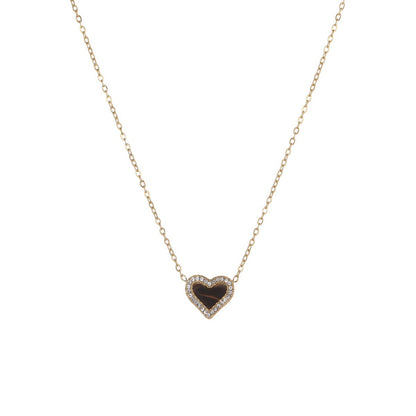 Heart Necklace – 18K Gold, Korean-Japanese Style – view 5
